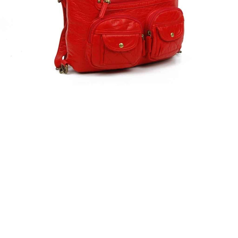 Ampere creations Vegan Brick red 3n1 back pack shoulder Hobo Bag cross body ❤️ - Picture 7 of 10